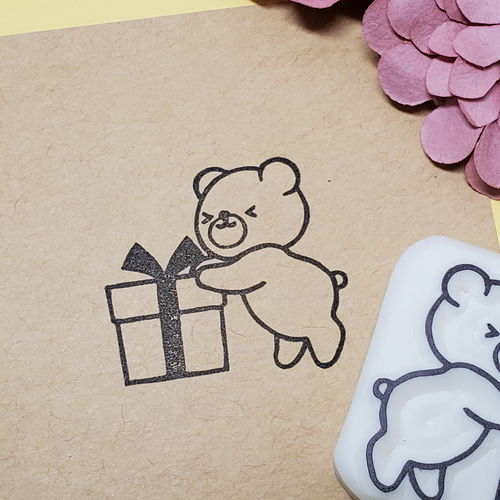 消しゴムはんこNo.454 モフモフくまちゃん お礼文 消しゴムはんこNo.454 モフモフくまちゃん お礼文 - メルカリ