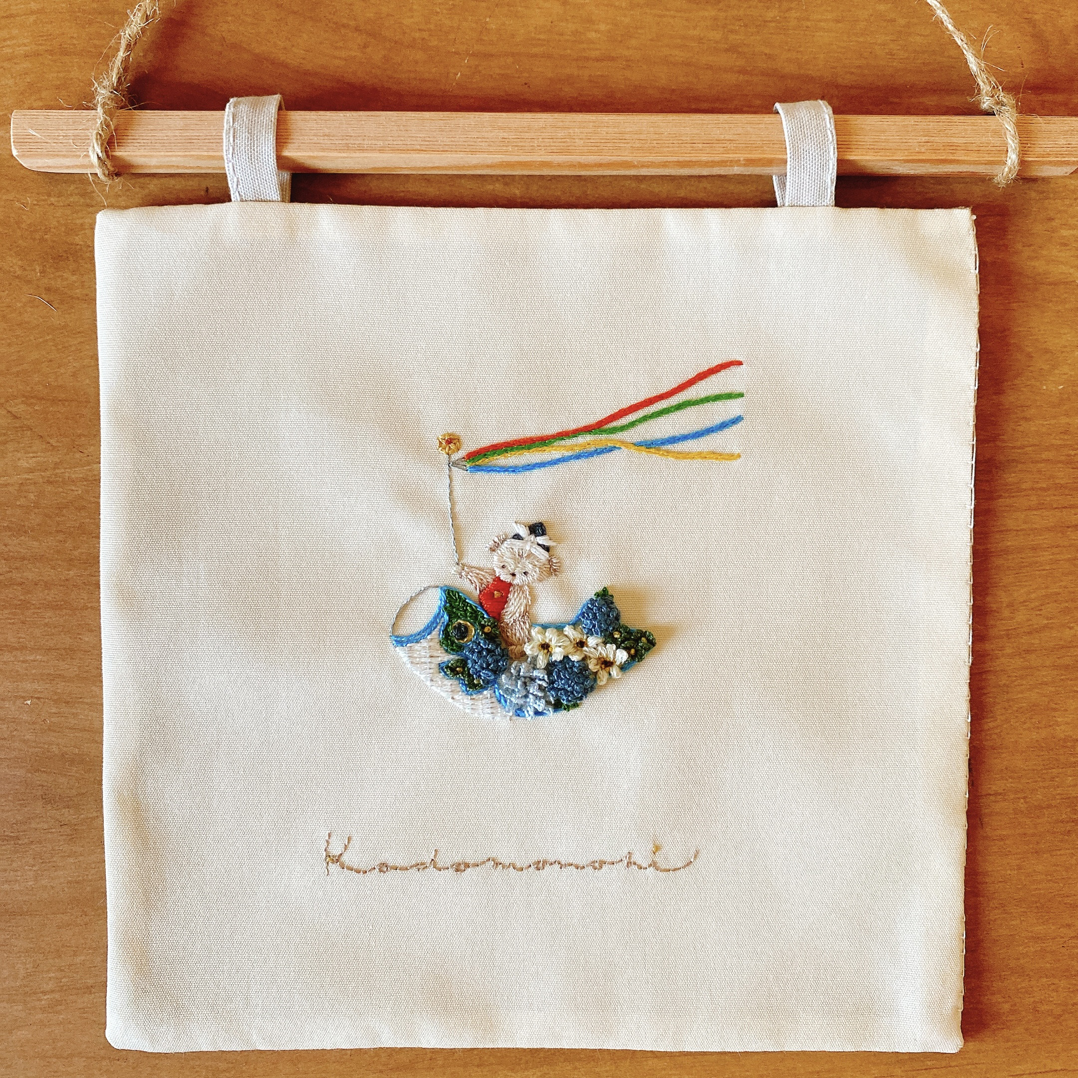 中国の刺繍、子供の絵、タベストリー