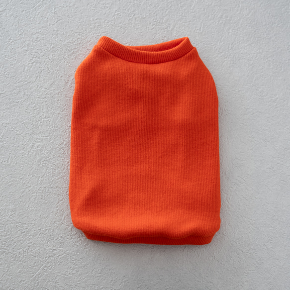 犬服  シンプル  タンクトップ  ビビットカラー  オレンジ 6枚目の画像