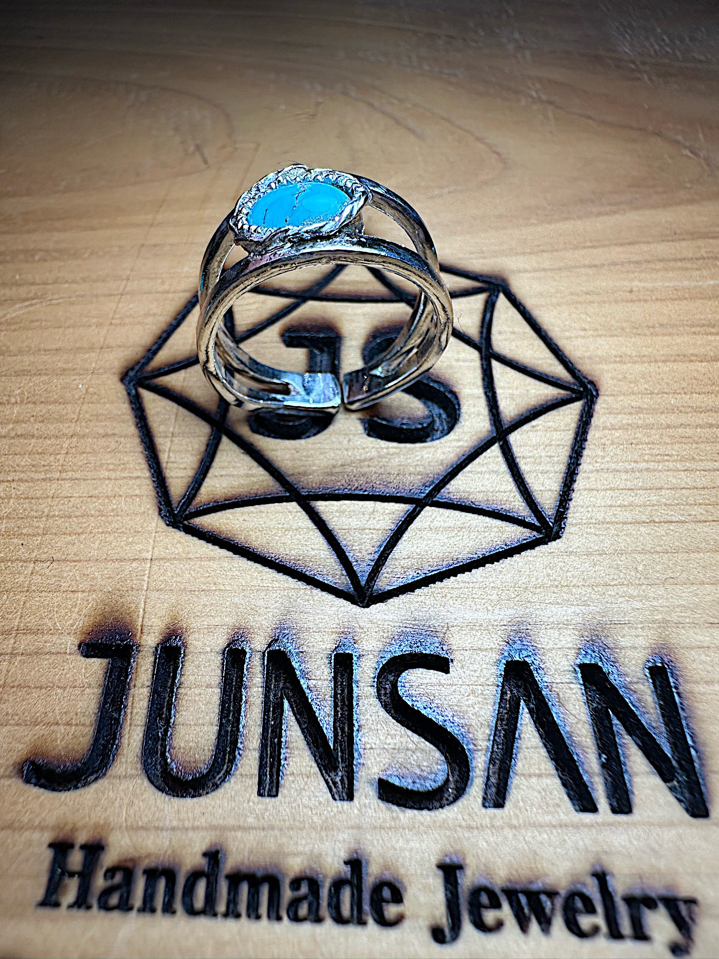 8X5OV ターコイズスリットリング 15号 (R No.59)