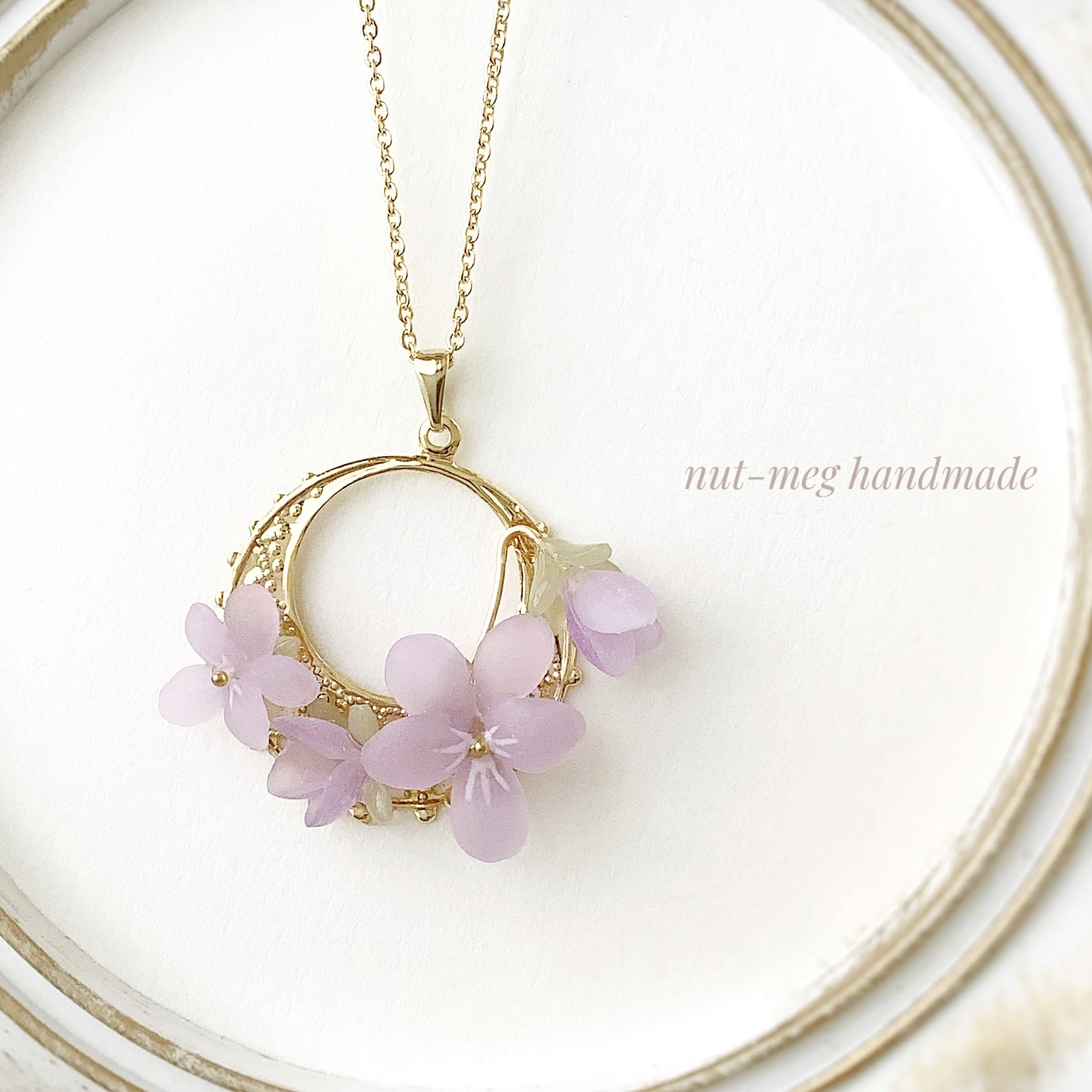 スミレのサークルネックレス(マット)