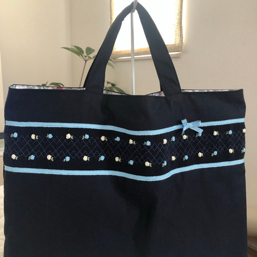 ☆即購入不可☆スモッキング刺繍のレッスンバッグ レッスンバッグ