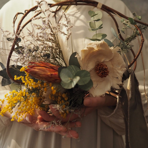 ボタニカルリース　ドライフワラー ボタニカルリース ドライフラワー andflower 通販 17406552