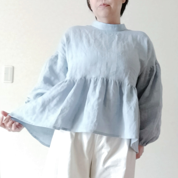 限定値下げ！my clozette 21ss バルーンスリーブブラウス　ブラック ブラウス シャツ Balloon sleeve voluminous shirt / バルーンスリーブ