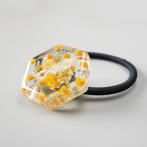 お花大好きシリーズ② 六角形レジンヘアゴム お花大好きシリーズ② 六角形レジンヘアゴム