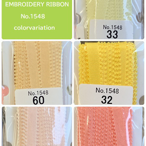 刺繍リボン MOKUBA MER1548c 7mm×5m巻 木馬リボン ピコットリボン  