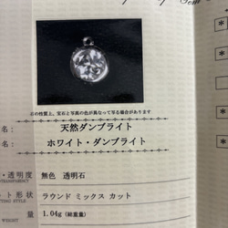 希少石・天然ダンビュライト（ダンブライト）★ペンダントヘッド★鑑別書付き 7枚目の画像