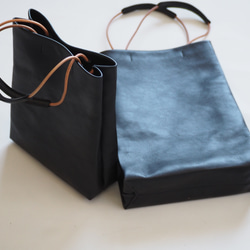 Leather shopper  bag A5 1枚目の画像