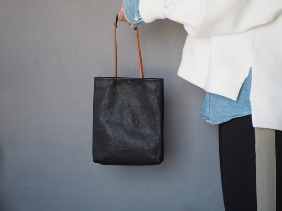 Leather shopper  bag A5 3枚目の画像