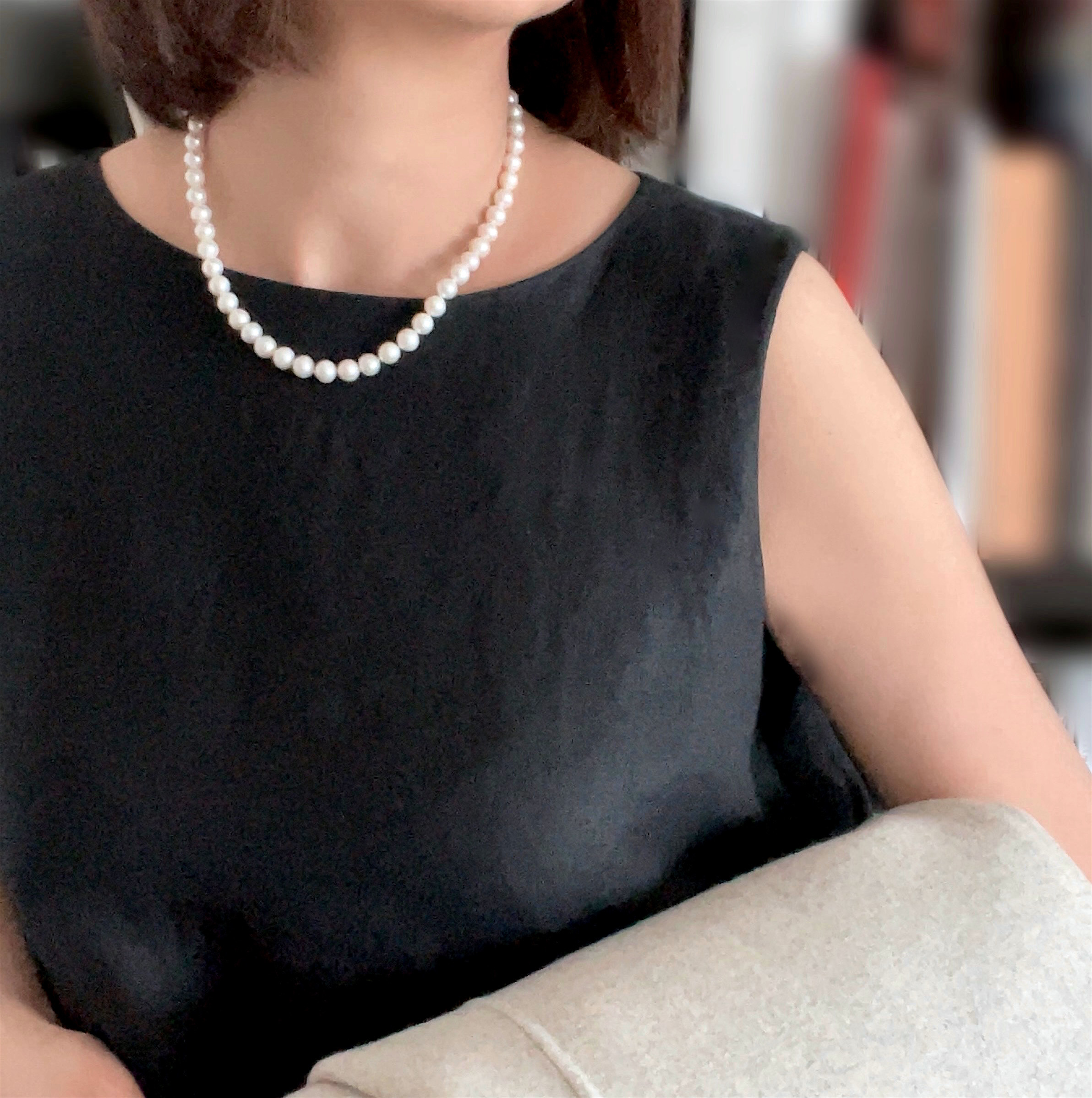 淡水パールのチョーカー K14gf  6.5〜８mm