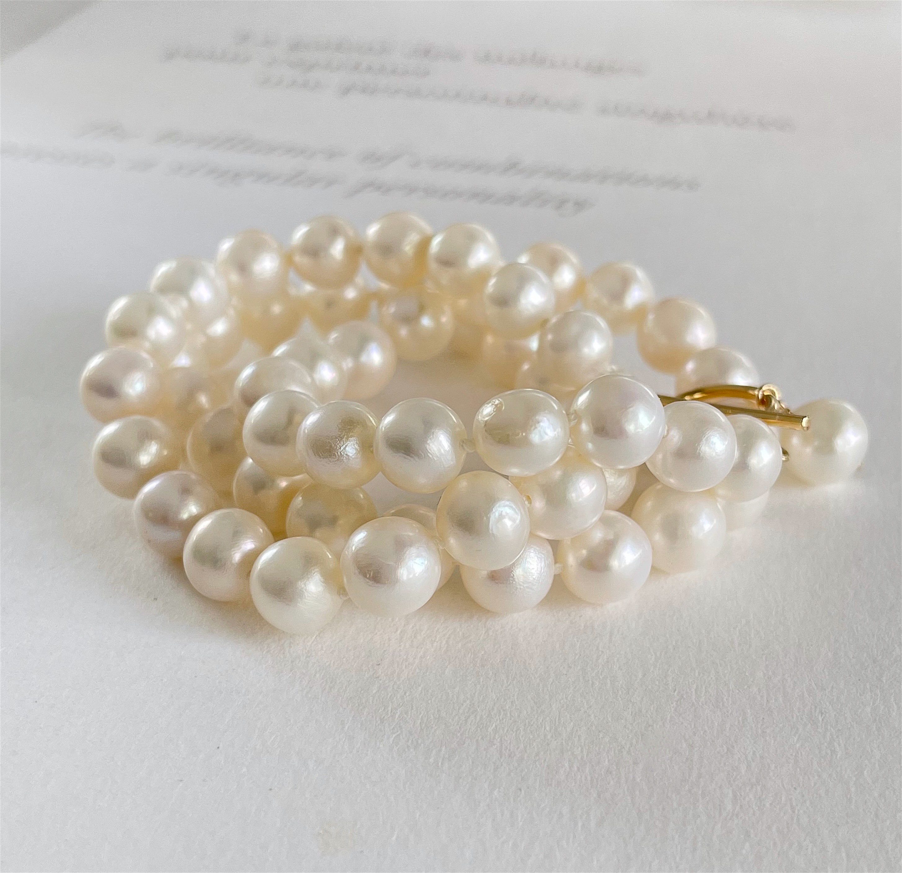 淡水パールのチョーカー K14gf  6.5〜８mm