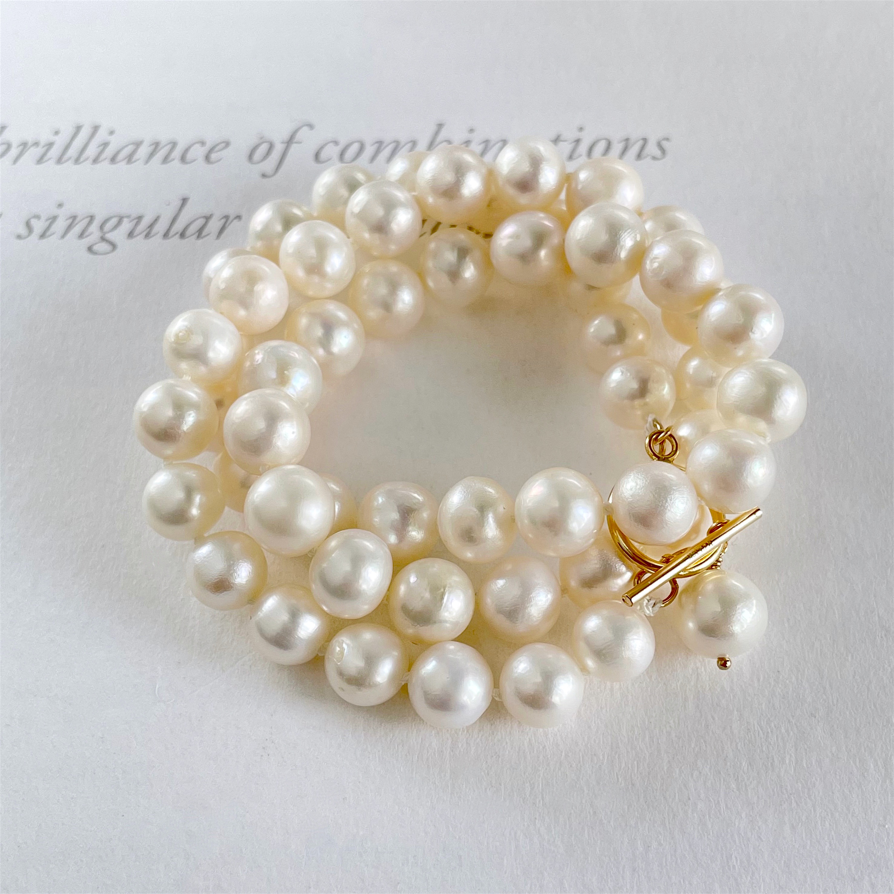 淡水パールのチョーカー K14gf  6.5〜８mm