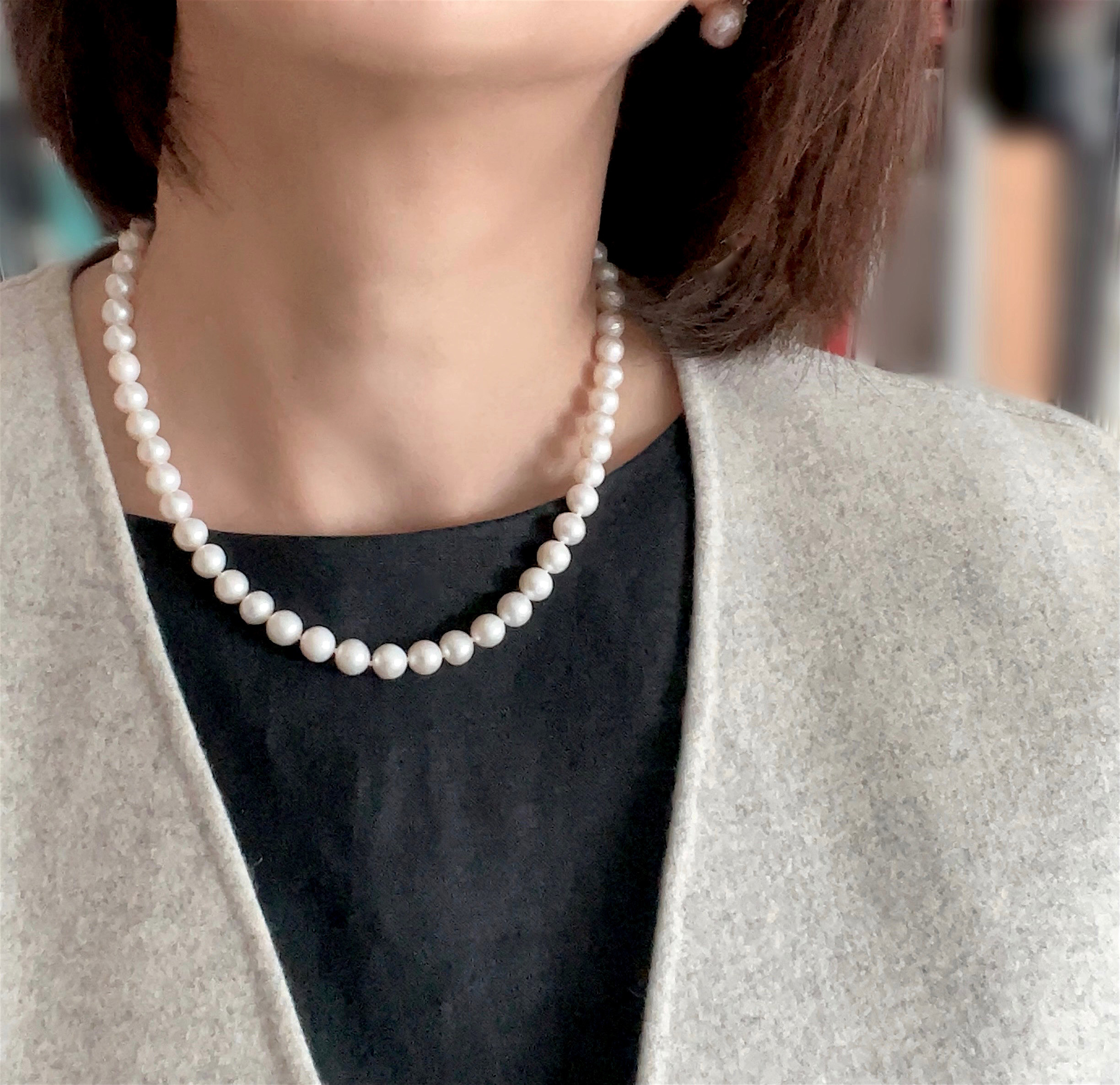 淡水パールのチョーカー K14gf  6.5〜８mm