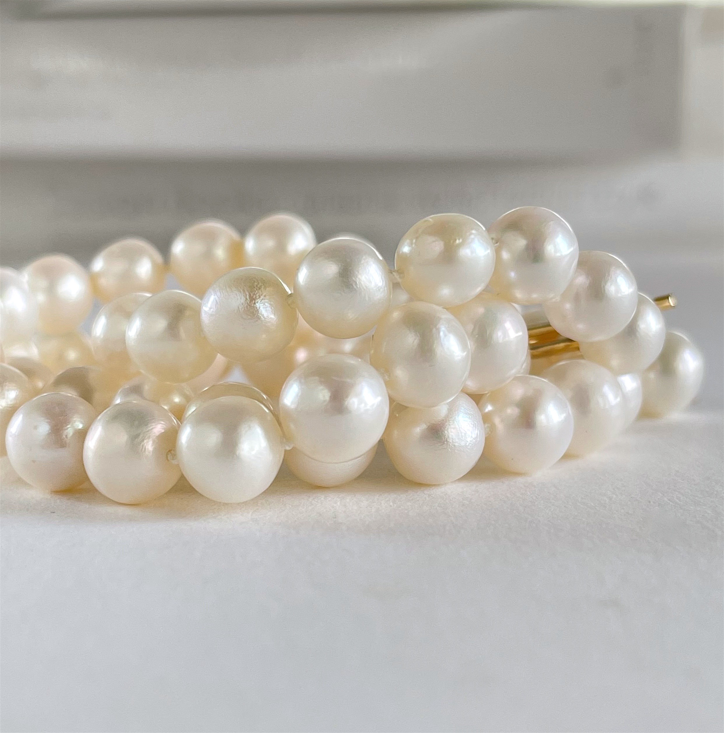 淡水パールのチョーカー K14gf  6.5〜８mm