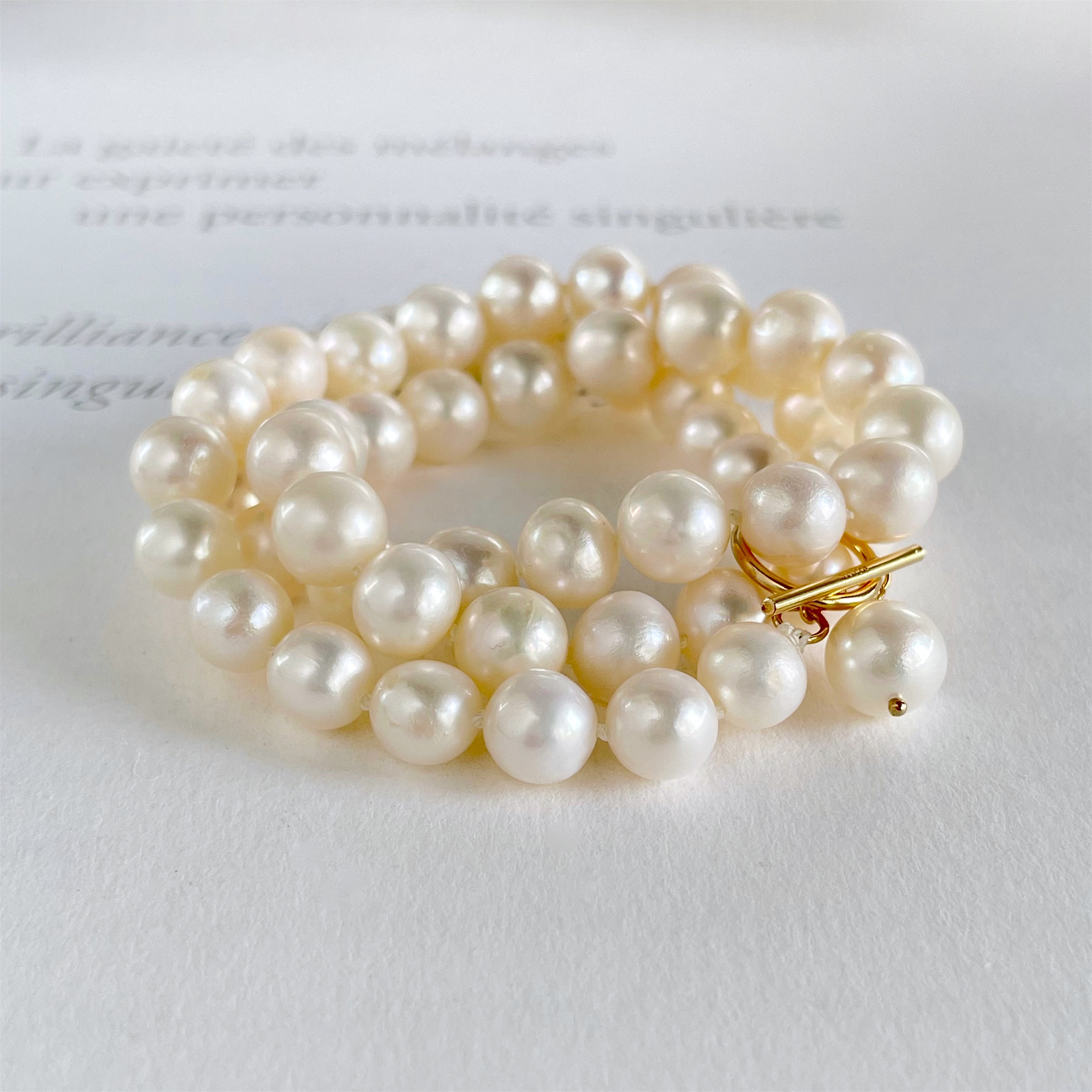 淡水パールのチョーカー K14gf  6.5〜８mm