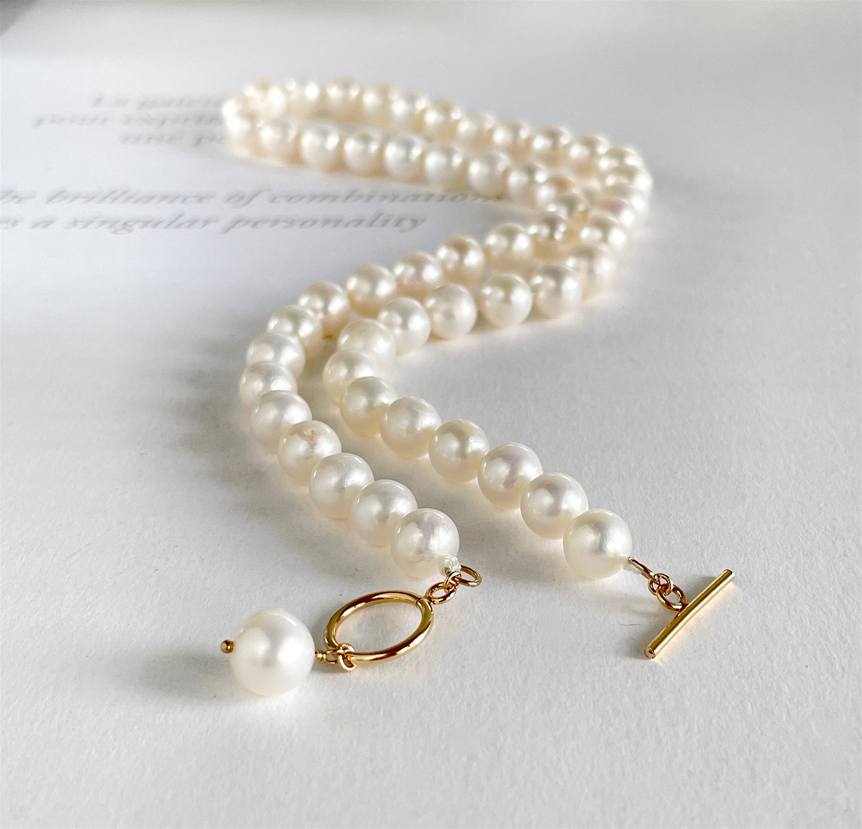 淡水パールのチョーカー K14gf  6.5〜８mm