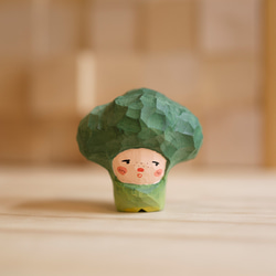 愛い　木彫りの野菜 バスウッド　置物 ギフト　プレゼント　ギフトラッピング 3枚目の画像