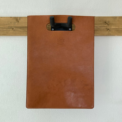 クラッチバッグ PCケース オイルシュリンクヌメレザー ブラウン