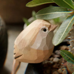 愛い　木彫りの   鳥　置物 ギフト　プレゼント　ギフトラッピング 7枚目の画像