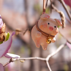 愛い　木彫りの   豚をしゃぶった　置物 ギフト　プレゼント　ギフトラッピング 6枚目の画像
