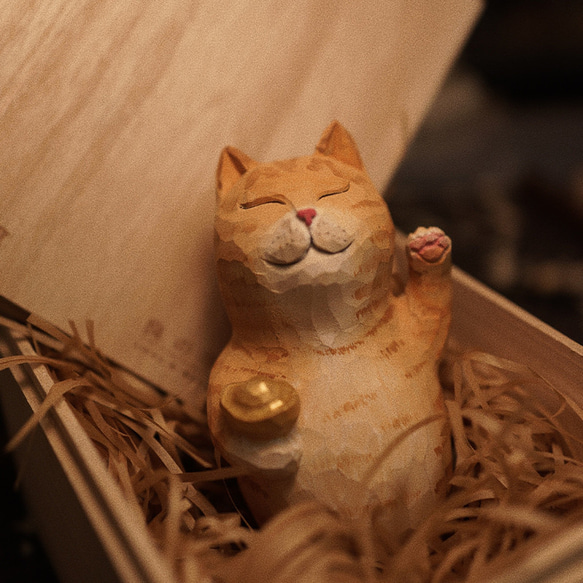 ねこあたま置物