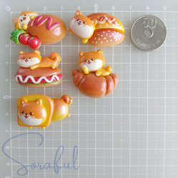 【5個】柴犬パン　わんちゃん　ブレッド　5種セット　D-0592-C 10枚目の画像