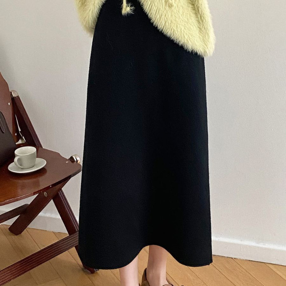 ロングスカート 優しい色 ロングスカート レディース フレアスカート スカート 大人 WFD19 7枚目の画像