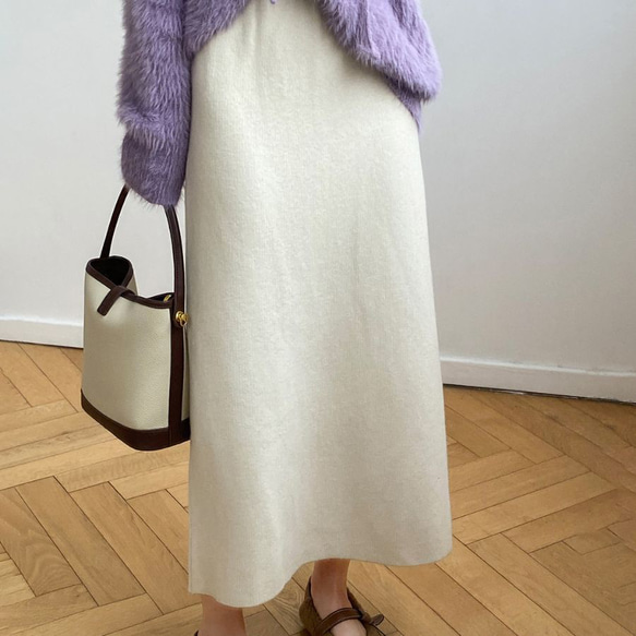 ロングスカート 優しい色 ロングスカート レディース フレアスカート スカート 大人 WFD19 18枚目の画像