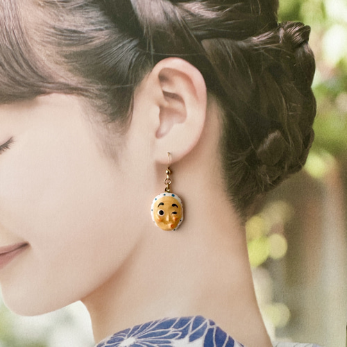 面屋 ピアス イヤリング （片耳用） 縁日あそび ピアス（フック