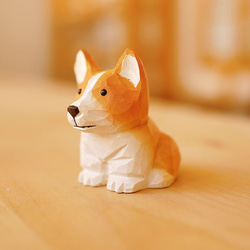愛い　木彫りの  子犬　置物 ギフト　プレゼント　ギフトラッピング 8枚目の画像