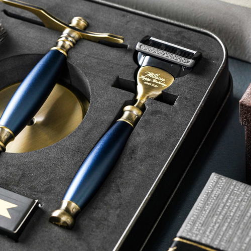 フリード】ブロンズシリーズ 5枚刃カミソリ 高級ギフトボックス 4本