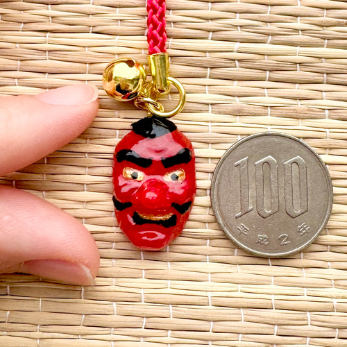 天狗面 根付 帯飾り 面屋 縁日 浴衣 池波屋 通販 17408145｜Creema