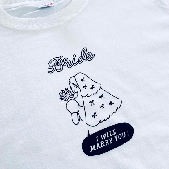 【 ペアＴシャツ 】 BACK GROOM & BRIDE Ｔシャツ ｜ 結婚式　ウェディング 5枚目の画像