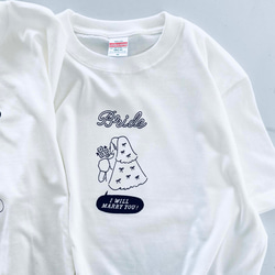 【 ペアＴシャツ 】 BACK GROOM & BRIDE Ｔシャツ ｜ 結婚式　ウェディング 3枚目の画像