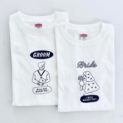 【 ペアＴシャツ 】 BACK GROOM & BRIDE Ｔシャツ ｜ 結婚式　ウェディング 9枚目の画像