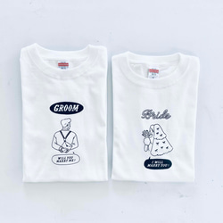 【 ペアＴシャツ 】 BACK GROOM & BRIDE Ｔシャツ ｜ 結婚式　ウェディング 10枚目の画像