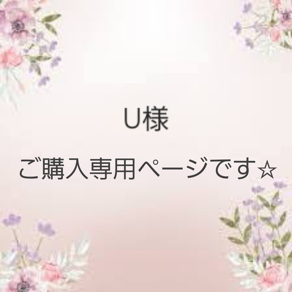 U様　ご購入専用ページです☆ 1枚目の画像