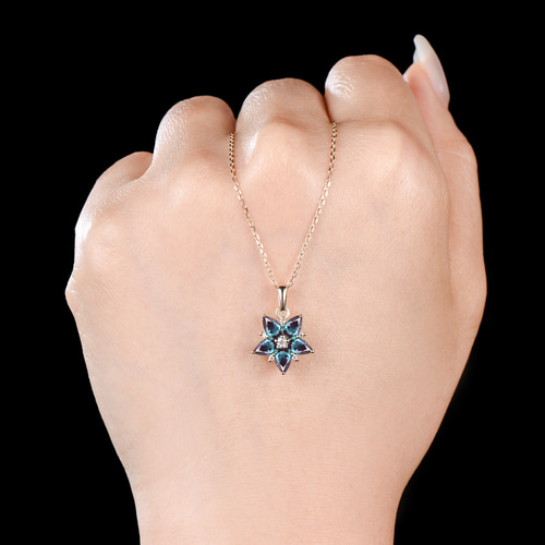 ミニマリストの 6 月の誕生石アレキサンドライト ネックレス