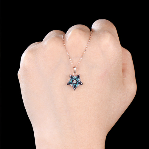 ミニマリストの 6 月の誕生石アレキサンドライト ネックレス