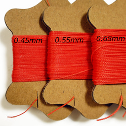 レザークラフト 糸 0.45mm 手縫い糸 ロウビキ糸 蝋引き糸 ロウ引き糸 副資材 ハンドメイド 手作り 3枚目の画像
