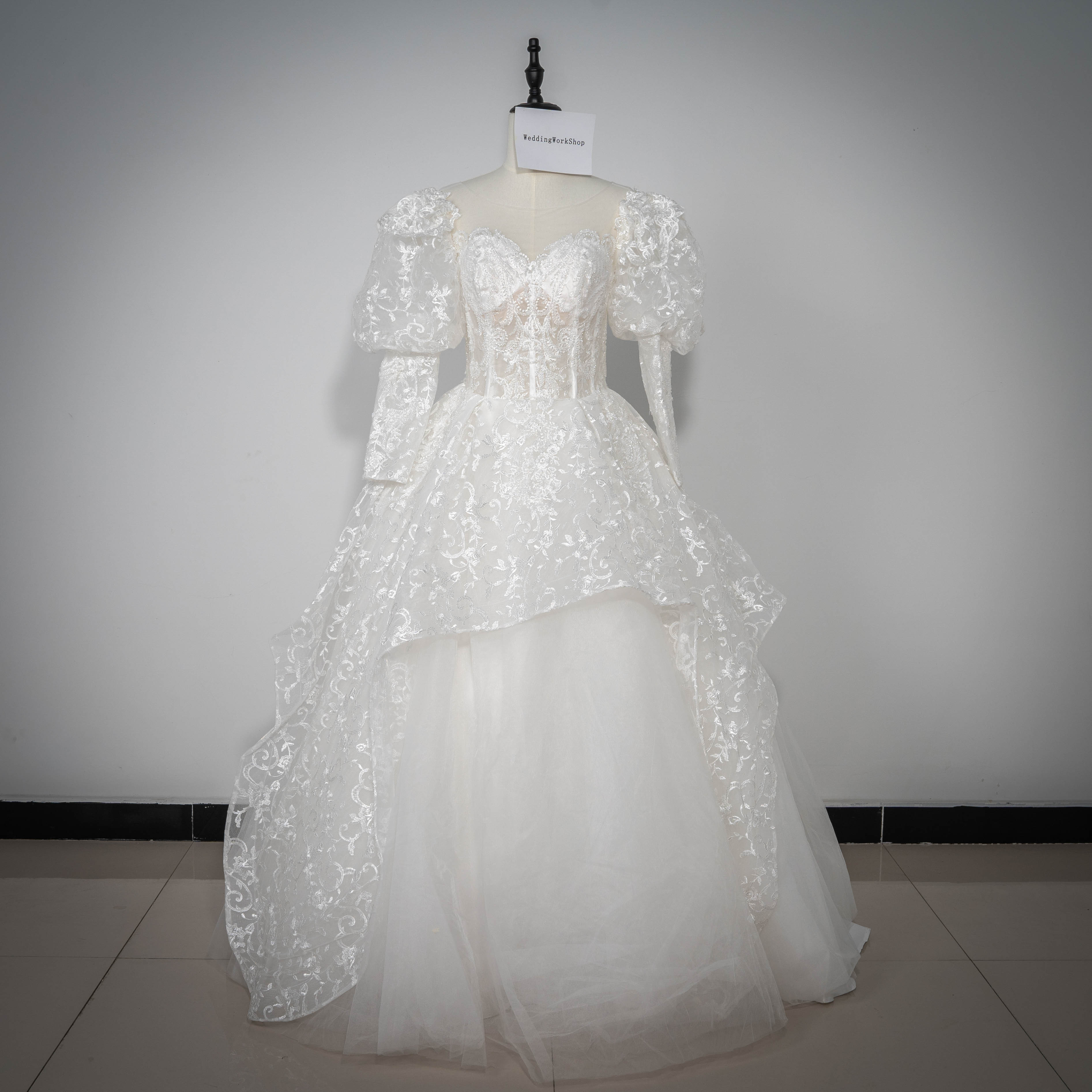 ハンドメイド スレンダーライン トレーン 姫袖 プリンセスライン ト/演奏会/披露宴/合コン/ビスチェドレG119 11,935円