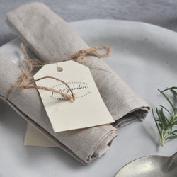 リネンのおやつマット/小さなランチョンマット/カフェマット 5枚目の画像