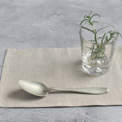 リネンのおやつマット/小さなランチョンマット/カフェマット 2枚目の画像