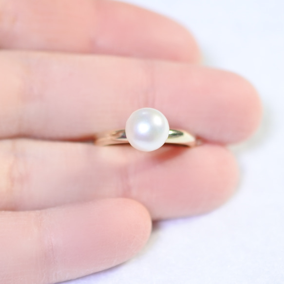 （獨一無二/特價）淡水珍珠戒指（均碼） 第4張的照片