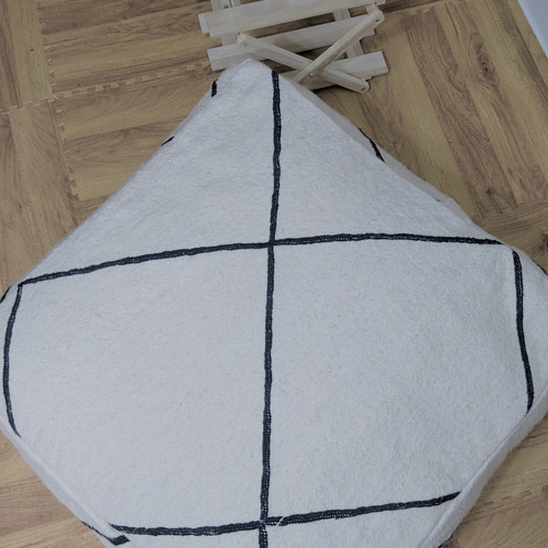 モロッコ キリムベニワレンプフ-No7 ウール ラグ クッション  