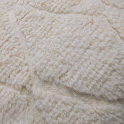 モロッコベニワレンプフ-No11-14　ホワイト　ウール　ラグ　クッション　 5枚目の画像