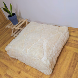 【新品/未使用】モロッコよりやってきたホワイトベニワレンプフ モロッコベニワレンプフ-No11-14 ホワイト ウール ラグ