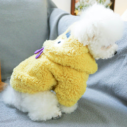 犬服 秋冬用 防寒 ルームウェア パジャマ フード付き キャラクター 着ぐるみ もこもこ フリース ch-928 4枚目の画像