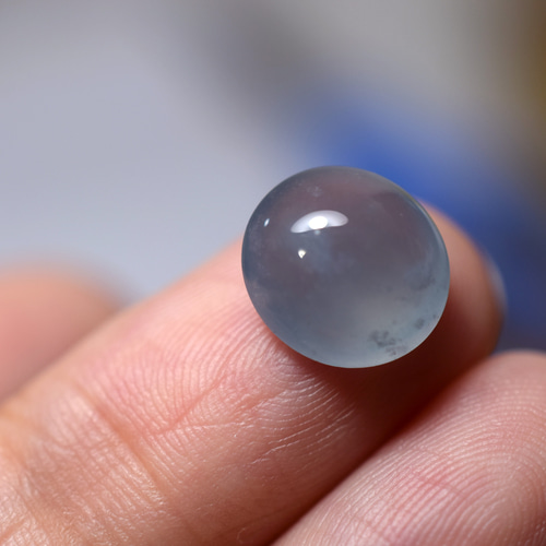 RS4-48 上質 宝石質 楕円 氷藍 天然グアテマラ産 A貨 本翡翠 ルース 裸  