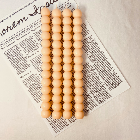 丸形テーパーキャンドル・くすみオレンジ（４本セット）ソイキャンドル 2枚目の画像